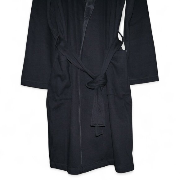 Ugg Men's Luxury Robe Pockets Black Men's Size M/L Heavyweight Thermal Warm NWT - Picture 5 of 12